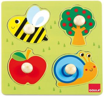 Biene, Apfelbaum und Schnecke (Holzpuzzle)