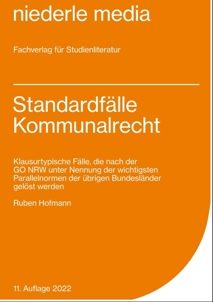 Standardfälle Kommunalrecht - 2022 main product photo