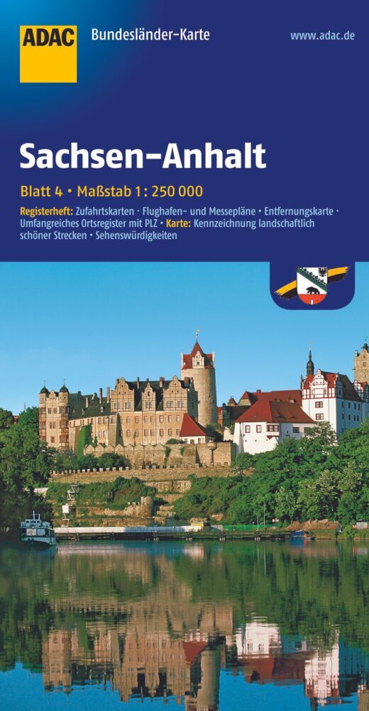 ADAC Bundesländerkarte Deutschland 04 Sachsen-Anhalt 1:250.000 main product photo