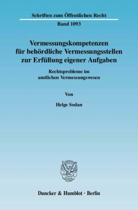Vermessungskompetenzen für behördliche Vermessungsstellen zu...