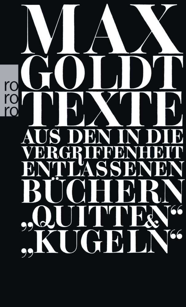 Texte aus den in die Vergriffenheit entlassenen Büchern 'Quitten' und 'Kugeln' main product photo