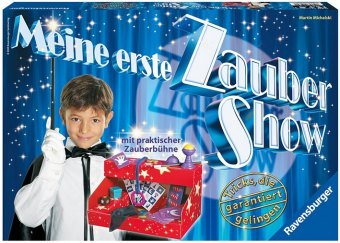 Ravensburger 21939 - Meine erste Zaubershow, Zauberkasten, Zaubertricks für Einsteiger ab 6 Jahren, mit Zauberbühne