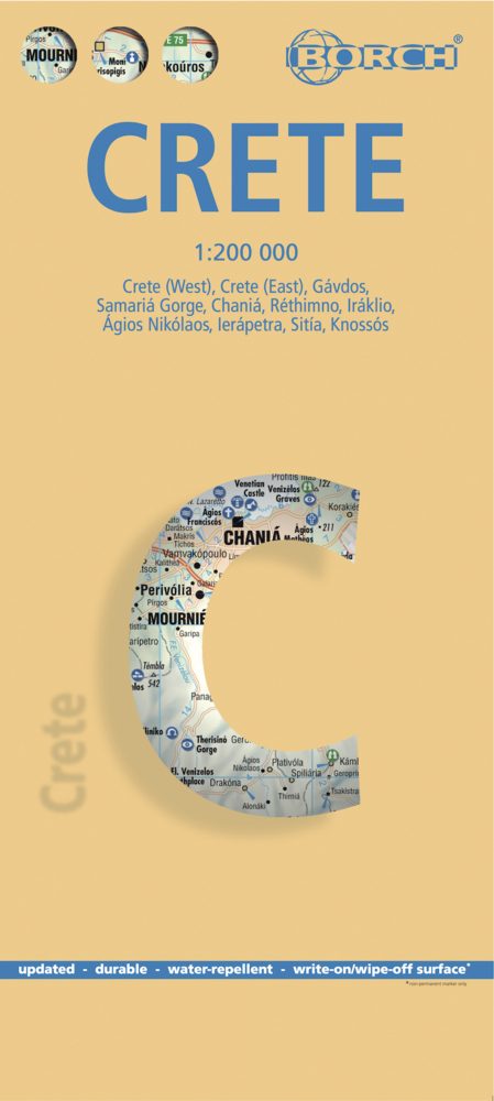 Borch Map Kreta. Kriti. Crete main product photo