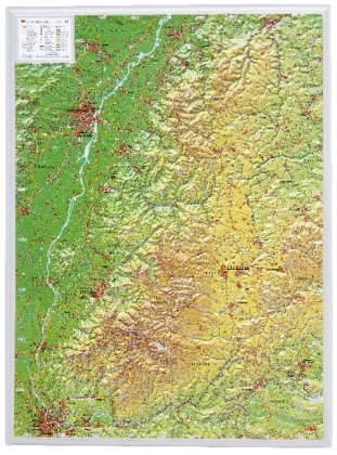 Schwarzwald, Reliefkarte, Klein. Black Forest