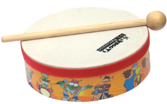 Handtrommel mit Schlägel (Spielzeug)