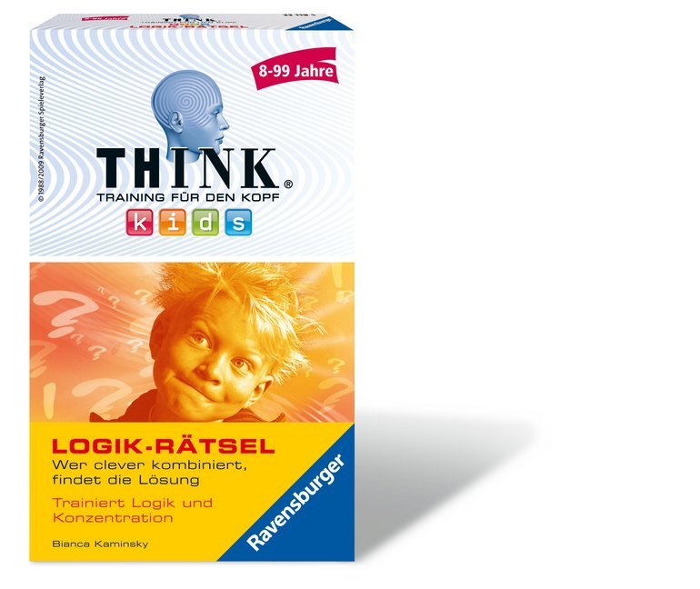 Ravensburger 23294 - Think Kids Logik-Rätsel, Mitbringspiel für 1 Spieler, ab 8-99 Jahren, kompaktes Format, Reisespiel, Rätselspaß main product photo