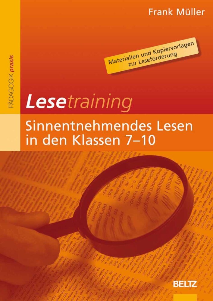 Lesetraining: Sinnentnehmendes Lesen in den Klassen 7-10 main product photo