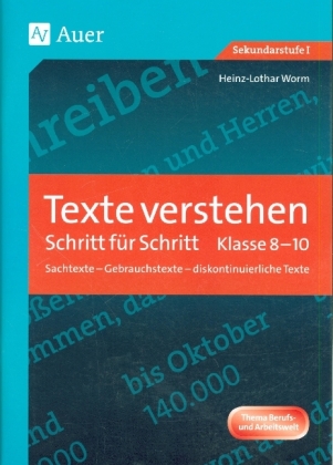 Texte verstehen - Schritt für Schritt, Klasse 8-10