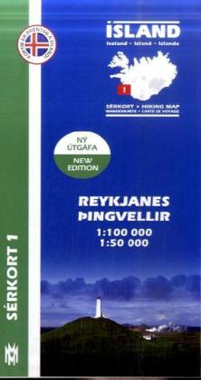 Island - Sérkort Reykjanes, Pingvellir