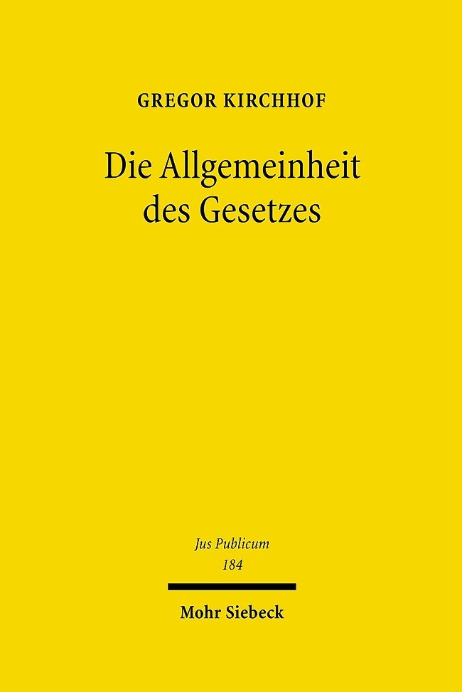 Die Allgemeinheit des Gesetzes main product photo