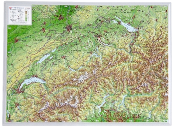 Schweiz, Reliefkarte, Klein. Switzerland main product photo
