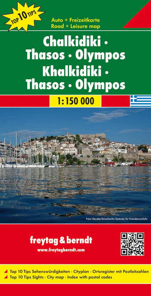 Freytag & Berndt Autokarte Chalkidiki, Thasos, Olympos. Chalcidice, Thasos, Olympus main product photo