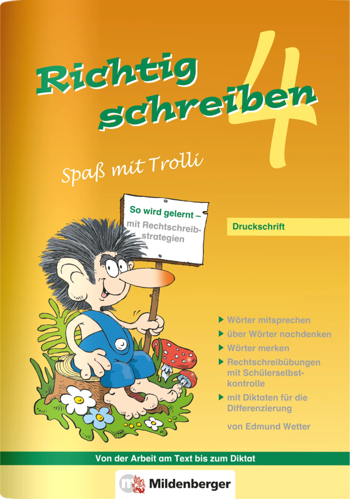 Richtig schreiben - Spaß mit Trolli 4. Schuljahr, Druckschrift main product photo
