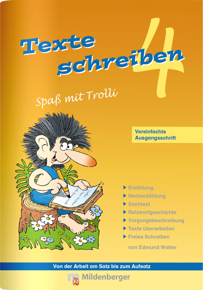 Texte schreiben - Spaß mit Trolli 4. Schuljahr, Vereinfachte Ausgangsschrift main product photo