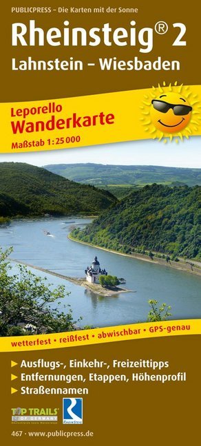 PublicPress Wanderkarte Rheinsteig, 20 Teilktn.. Tl.2 main product photo