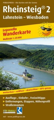 PublicPress Wanderkarte Rheinsteig, 20 Teilktn.. Tl.2