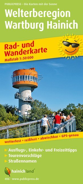 PublicPress Rad- und Wanderkarte Welterberegion Wartburg Heinich main product photo