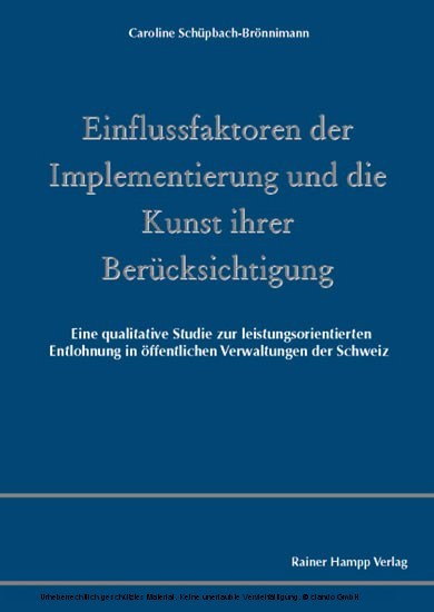 Einflussfaktoren der Implementierung und die Kunst ihrer Berücksichtigung main product photo