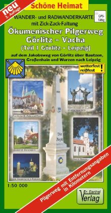 Doktor Barthel Karte Ökumenischer Pilgerweg Görlitz-Vacha. Tl.1