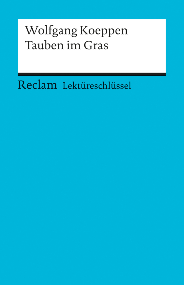 Lektüreschlüssel Wolfgang Koeppen 'Tauben im Gras' main product photo