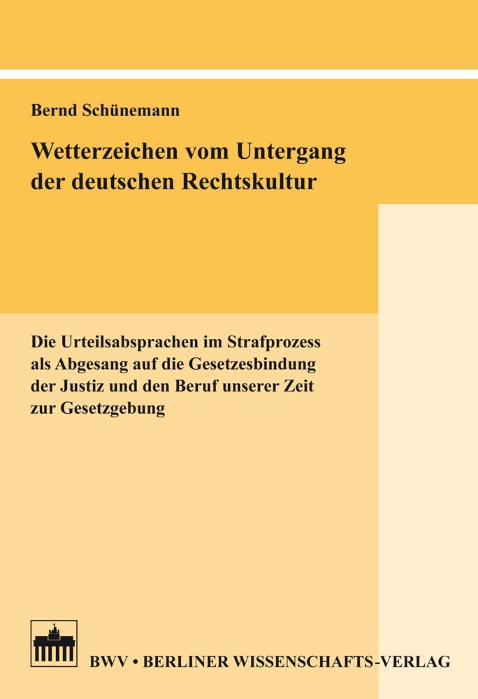 Wetterzeichen vom Untergang der deutschen Rechtskultur main product photo