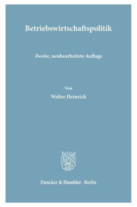 Betriebswirtschaftspolitik.