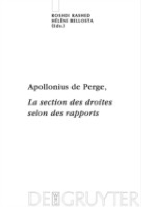 Apollonius de  Perge, La section des droites selon des rapports