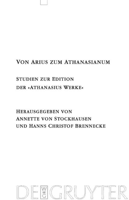 Von Arius zum Athanasianum main product photo