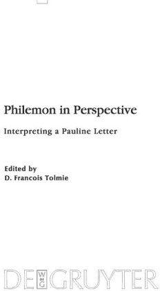 Philemon in Perspective