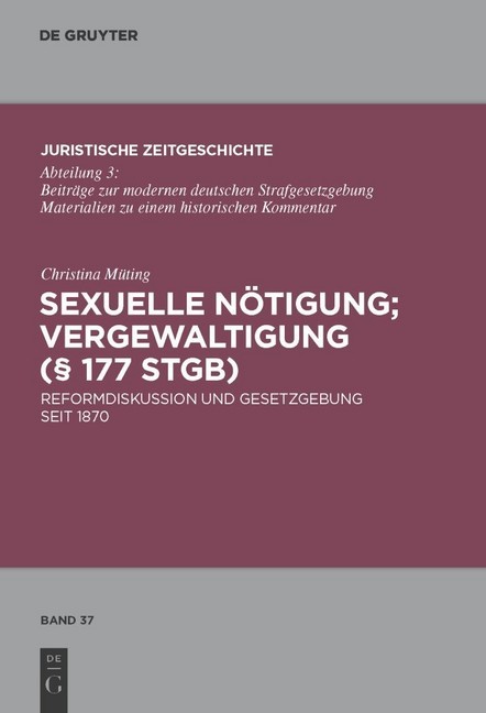 Sexuelle Nötigung; Vergewaltigung ( 177 StGB) main product photo