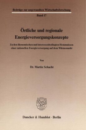 Örtliche und regionale Energieversorgungskonzepte.