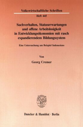 Suchverhalten, Statuserwartungen und offene Arbeitslosigkeit i...