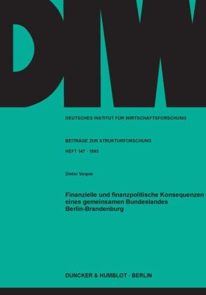 Finanzielle und finanzpolitische Konsequenzen eines gemeinsame...