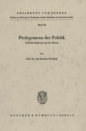 Prolegomena der Politik.