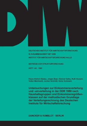 Untersuchungen zur Einkommensverteilung und -umverteilung in d...