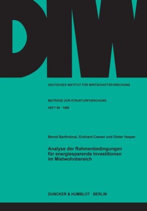 Analyse der Rahmenbedingungen für energiesparende Investition...