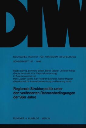 Regionale Strukturpolitik unter den veränderten Rahmenbedingu...