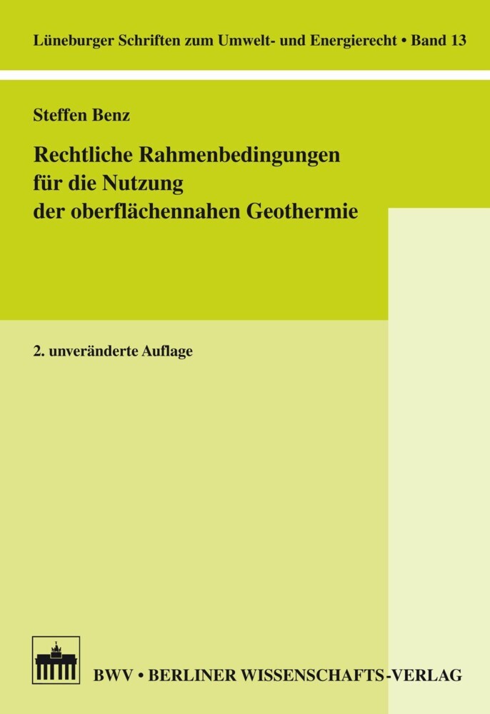 Rechtliche Rahmenbedingungen für die Nutzung der oberflächennahen Geothermie main product photo