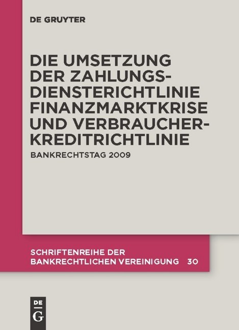 Die zivilrechtliche Umsetzung der Zahlungsdiensterichtlinie main product photo