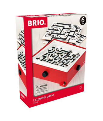 BRIO 34020 Labyrinth mit Übungsplatten, rot - Der schwedische Geschicklichkeits-Klassiker in drei verschiedenen Schwierigkeitsstufen - Für Kinder ab 6 Jahren