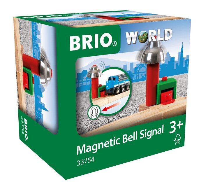 BRIO World 33754 Magnetisches Glockensignal - Eisenbahnzubehör für die BRIO Holzeisenbahn - Kleinkinderspielzeug empfohlen für Kinder ab 3 Jahren main product photo