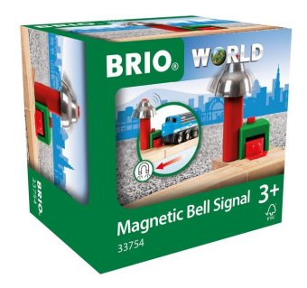 BRIO World 33754 Magnetisches Glockensignal - Eisenbahnzubehör für die BRIO Holzeisenbahn - Kleinkinderspielzeug empfohlen für Kinder ab 3 Jahren