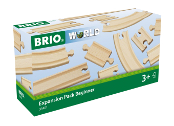 BRIO World 33401 Kleines Schienensortiment - 11 Schienen aus Buchenholz für die BRIO Holzeisenbahn - Empfohlen für Kinder ab 3 Jahren