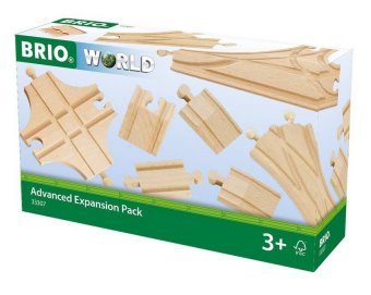 BRIO World 33307 Schienen- und Weichensortiment - 11 Weichen aus Buchenholz für die BRIO Holzeisenbahn - Empfohlen für Kinder ab 3 Jahren