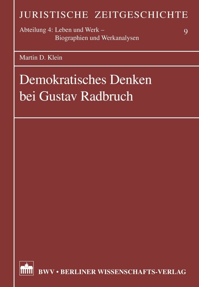 Demokratisches Denken bei Gustav Radbruch main product photo