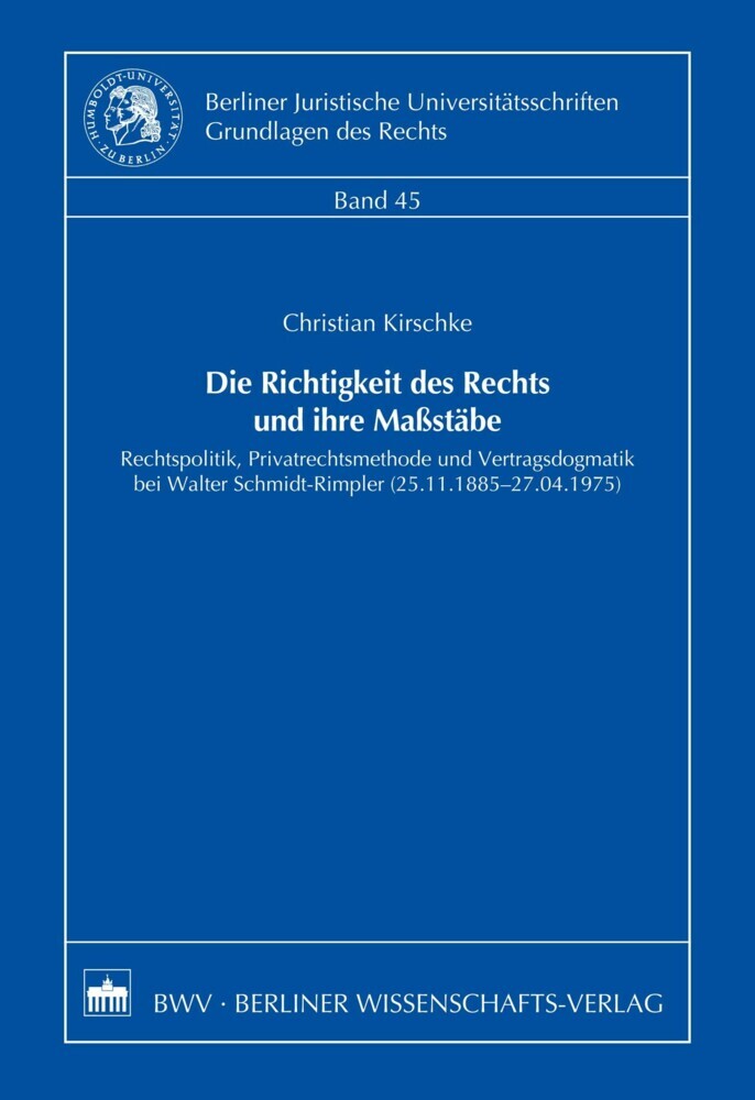 Die Richtigkeit des Rechts und ihre Maßstäbe main product photo