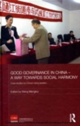 Good Governance in China - A Way Towards Social Harmony