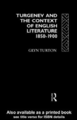 Turgenev and the Context of English Literature 1850-1900