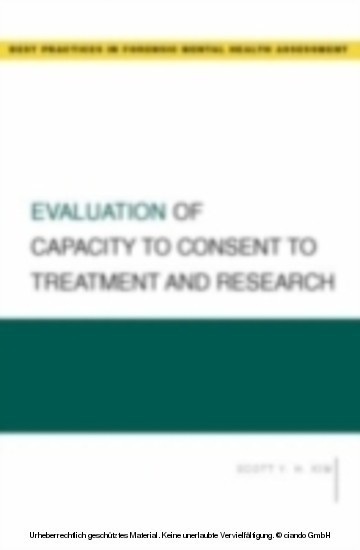 Evaluation of Capacity to Consent to Treatment and Research main product photo