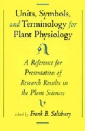 Units, Symbols, and Terminology for Plant Physiology